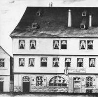 Die Rosenapotheke, das Geburtshaus von Robert Mayer; 1880 
(Stadtarchiv Heilbronn)
