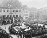 Einweihung des Robert-Mayer-Denkmals; 1892
(Stadtarchiv Heilbronn)