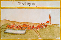 Böckingen im Forstlagerbuch von Andreas Kieser; 1684
(Hauptstaatsarchiv Stuttgart)
