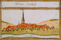 Neckargartach im Forstlagerbuch von Andreas Kieser; 1684
(Hauptstaatsarchiv Stuttgart)
