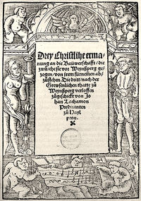 Die drei Ermahnungen von Johann Lachmann; 1525