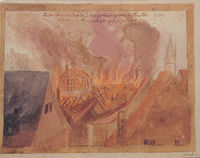 Brand des Lichtensterner Hofs; 1690
(Fabersche Chronik; Stadtarchiv Heilbronn E010-11)