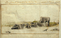 Die zerstörte Neckarbrücke; 1691
(Fabersche Chronik; Stadtarchiv Heilbronn E010-11)
