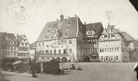 Rathaus und Marktplatz; nach 1880
(Stadtarchiv Heilbronn)