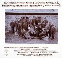 Sektionswanderung des Alpenvereins Heilbronn zur ersten Heilbronner Hütte; 1911
(Stadtarchiv Heilbronn)